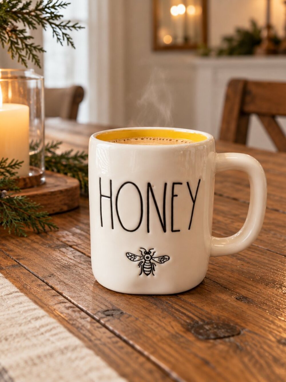 Rae Dunn by Magenta Artisan Collection ceramic coffee mug "Honey"